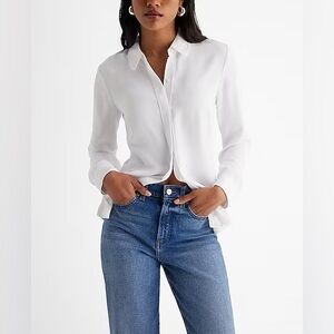 Express Relaxed Portofino Women’s Shirt - TEAL - XS